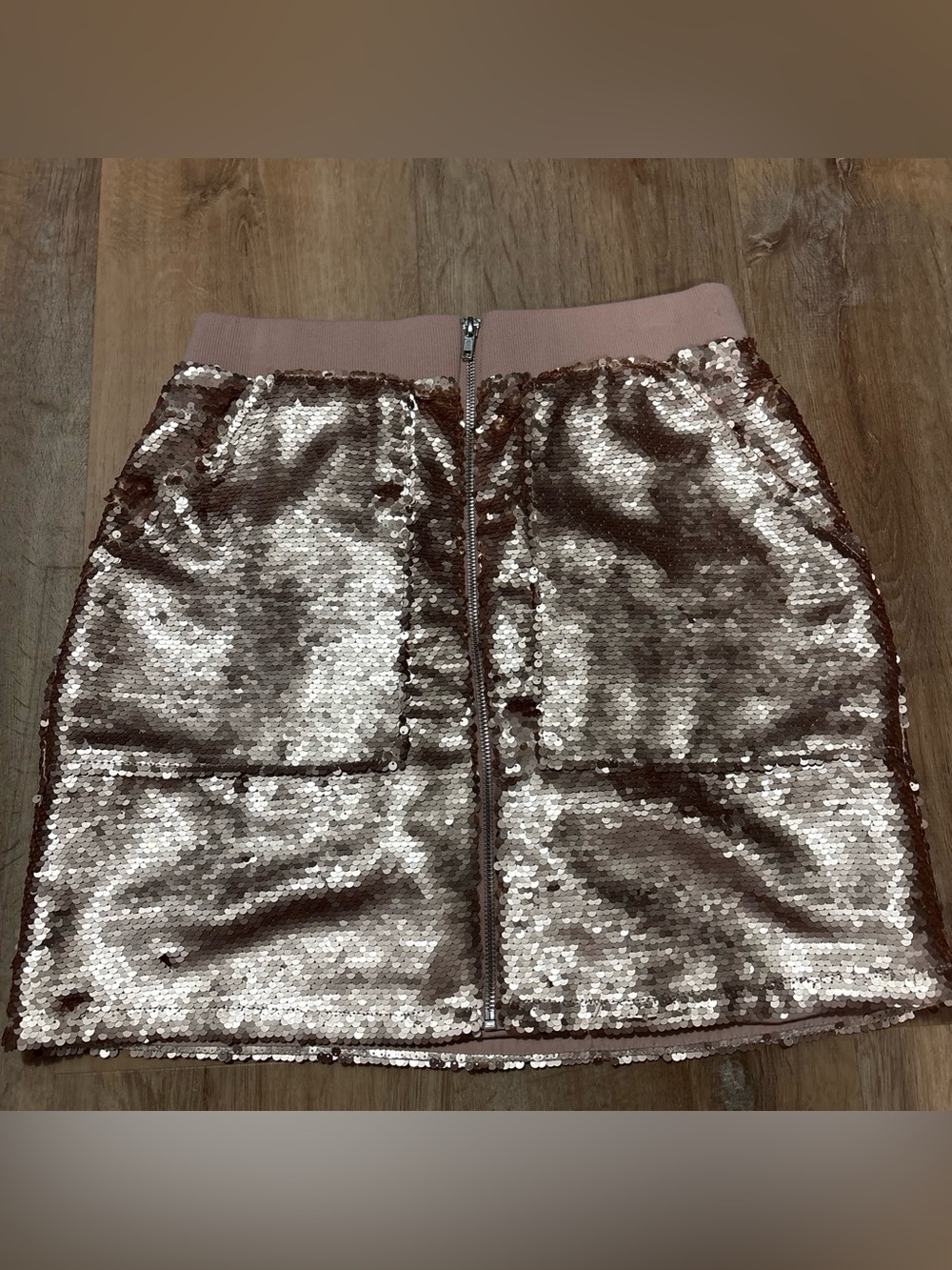 Bar III Shimmering Sequin Pink Skirt